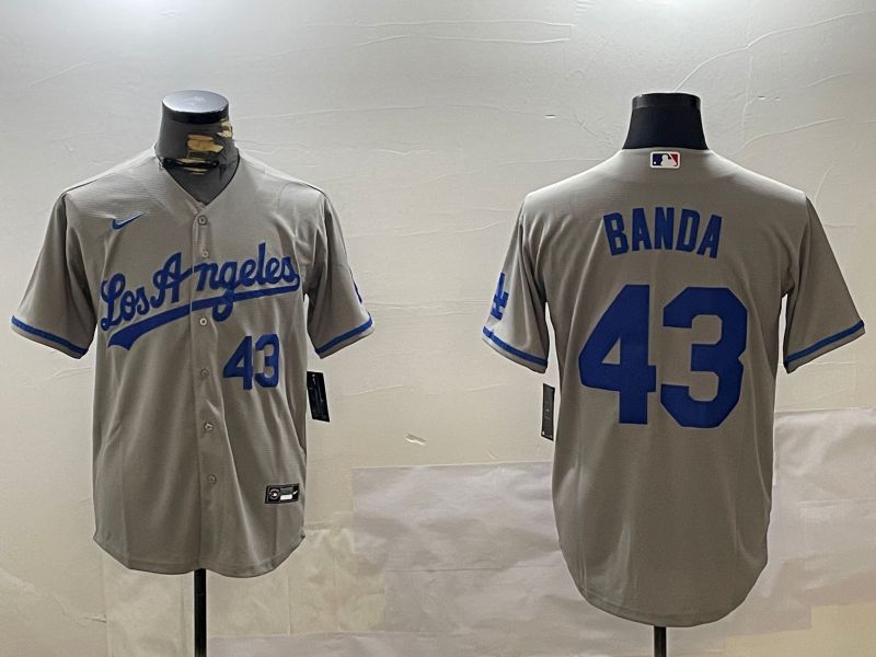 Men Los Angeles Dodgers #43 Banda Grey Game 2024 Nike MLB Jersey style 12092->los angeles dodgers->MLB Jersey
